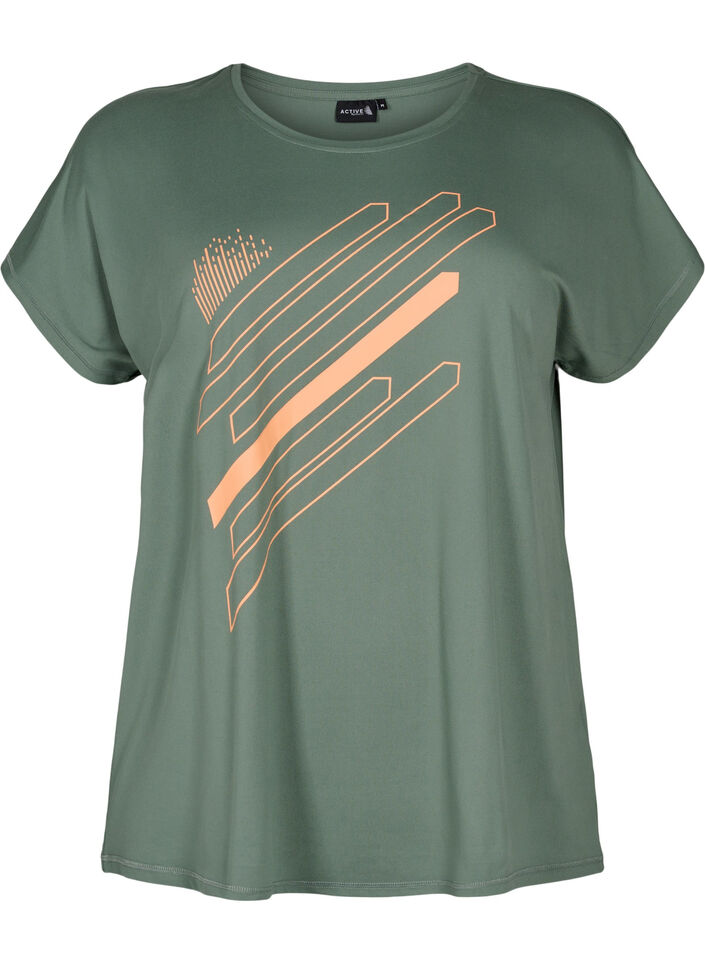 Korte mouw training t-shirt met print, Laurel W. w. Print, Packshot image number 0