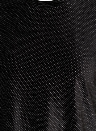 Velours top met pofmouwen, Black, Packshot image number 2