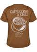 Katoenen T-shirt met print, Bruin, Packshot image number 1