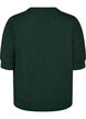Fijngebreide blouse met korte mouwen, Groen, Packshot image number 1