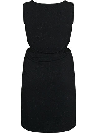 Mouwloze jurk met uitsnijding, Black, Packshot image number 1