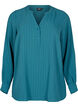 Streepjes overhemdblouse, Groen, Packshot image number 0
