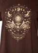 Katoenen T-shirt met print aan de voorkant, Bruin, Packshot image number 2