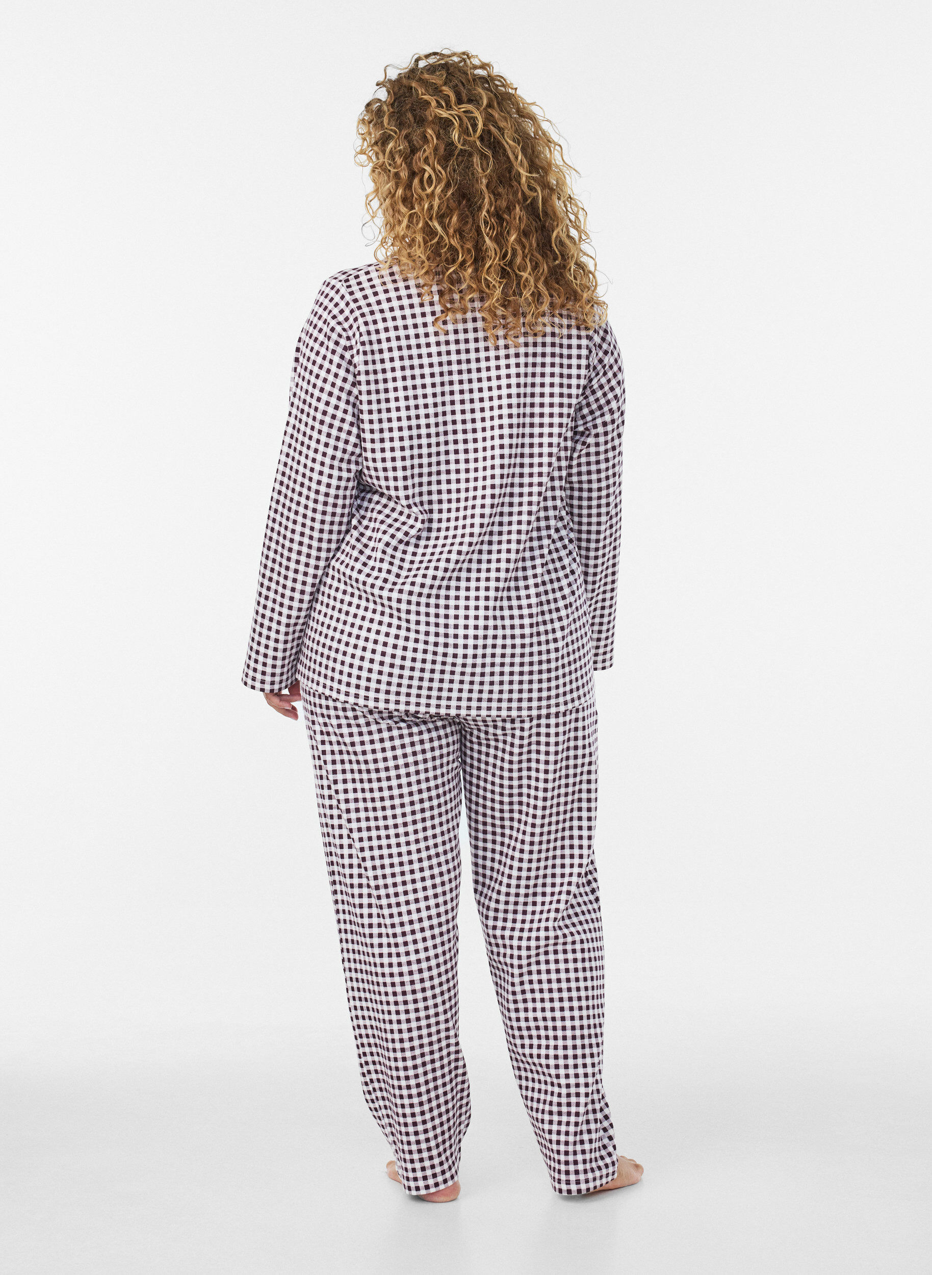 ZizziKatoenen pyjamashirt met borstzak, Rood, Model image number 2
