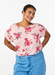 T-shirt met bloemenprint, Roze, Model image number 0