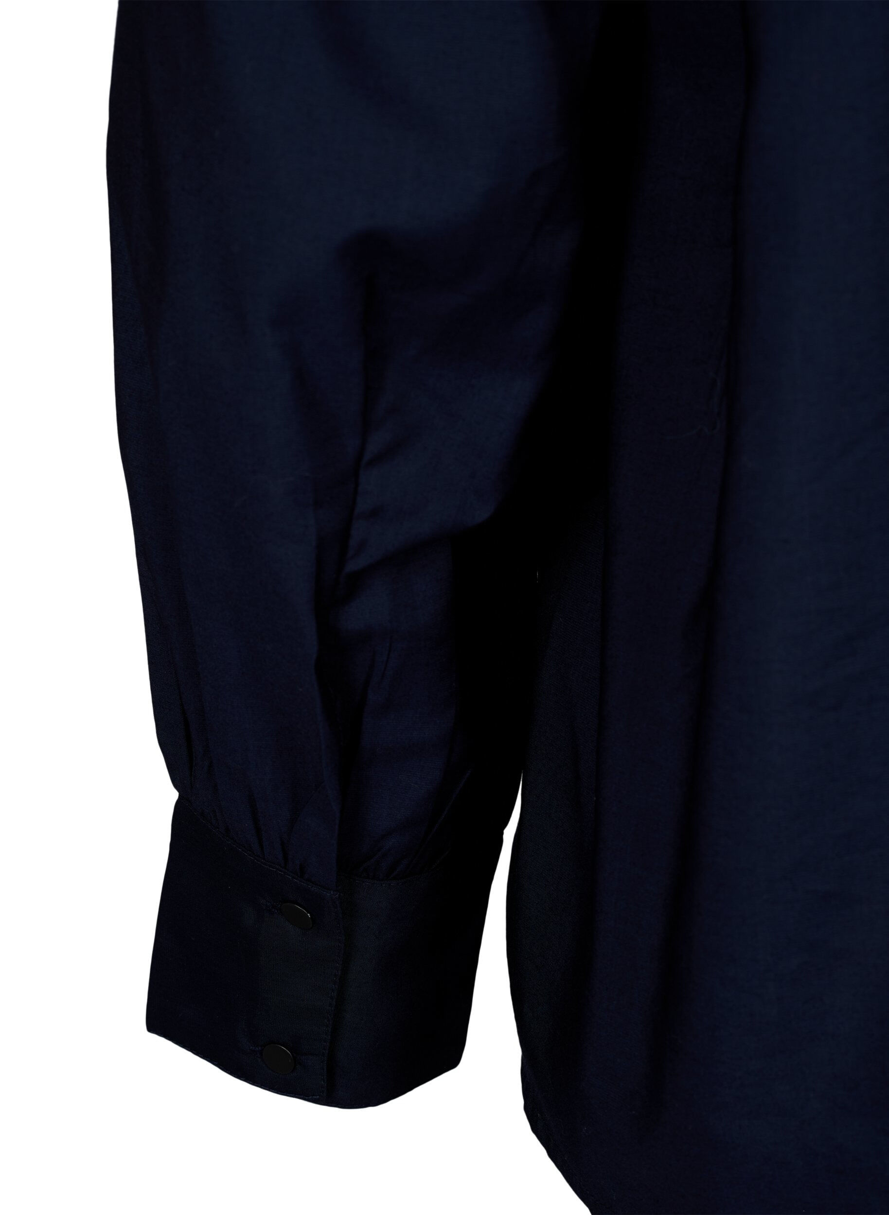 Zizzi Visicoshirt Blouse met ruffles, Sky Captain, Packshot image number 3