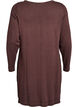 Gebreide jurk in katoen-viscose blend, Bruin, Packshot image number 1