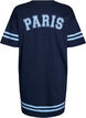 Kort T-shirtjurkje met sportieve details, Blauw, Packshot image number 1