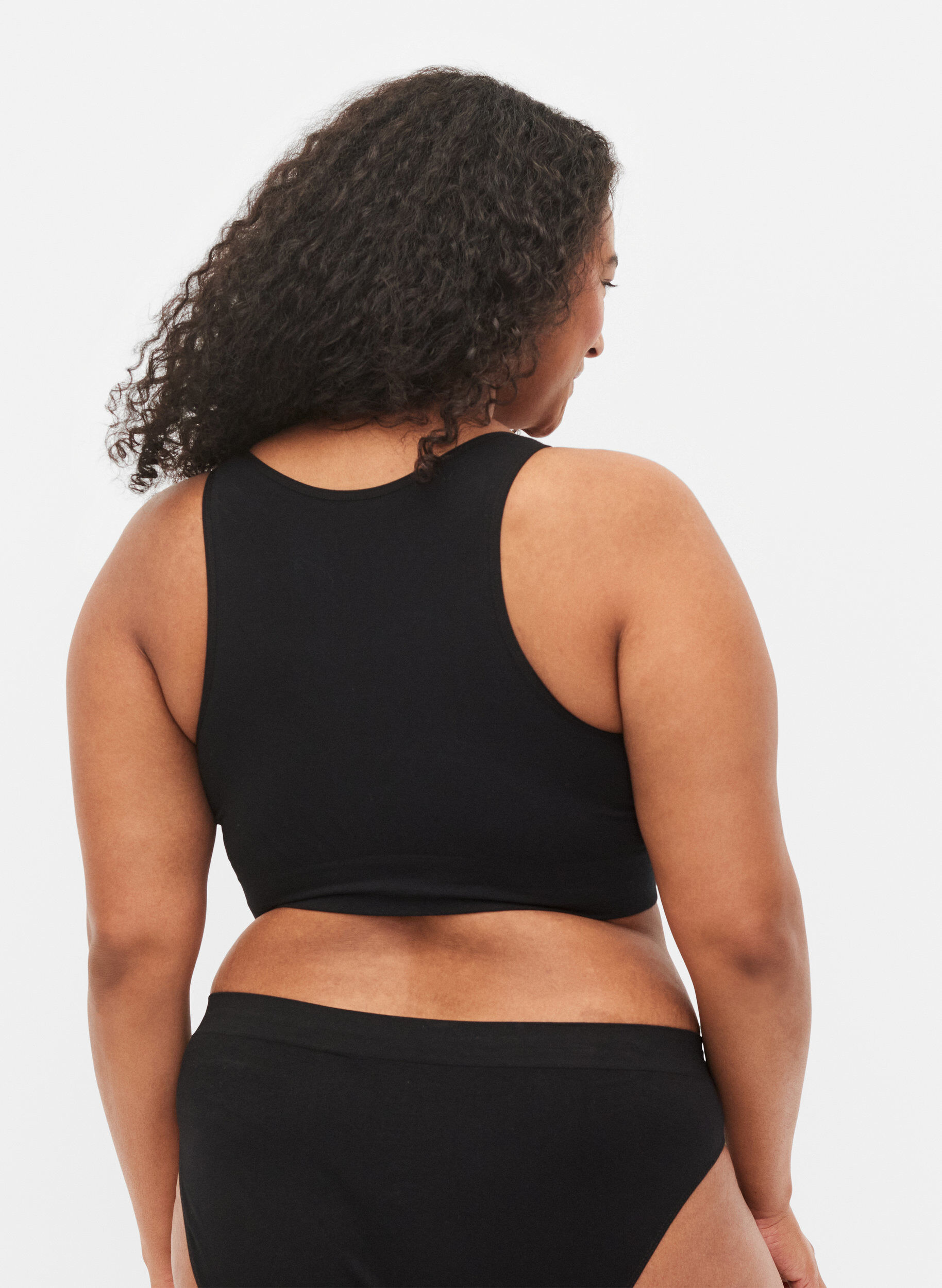 Zizzi Zachte beha met mesh, Black, Model image number 1