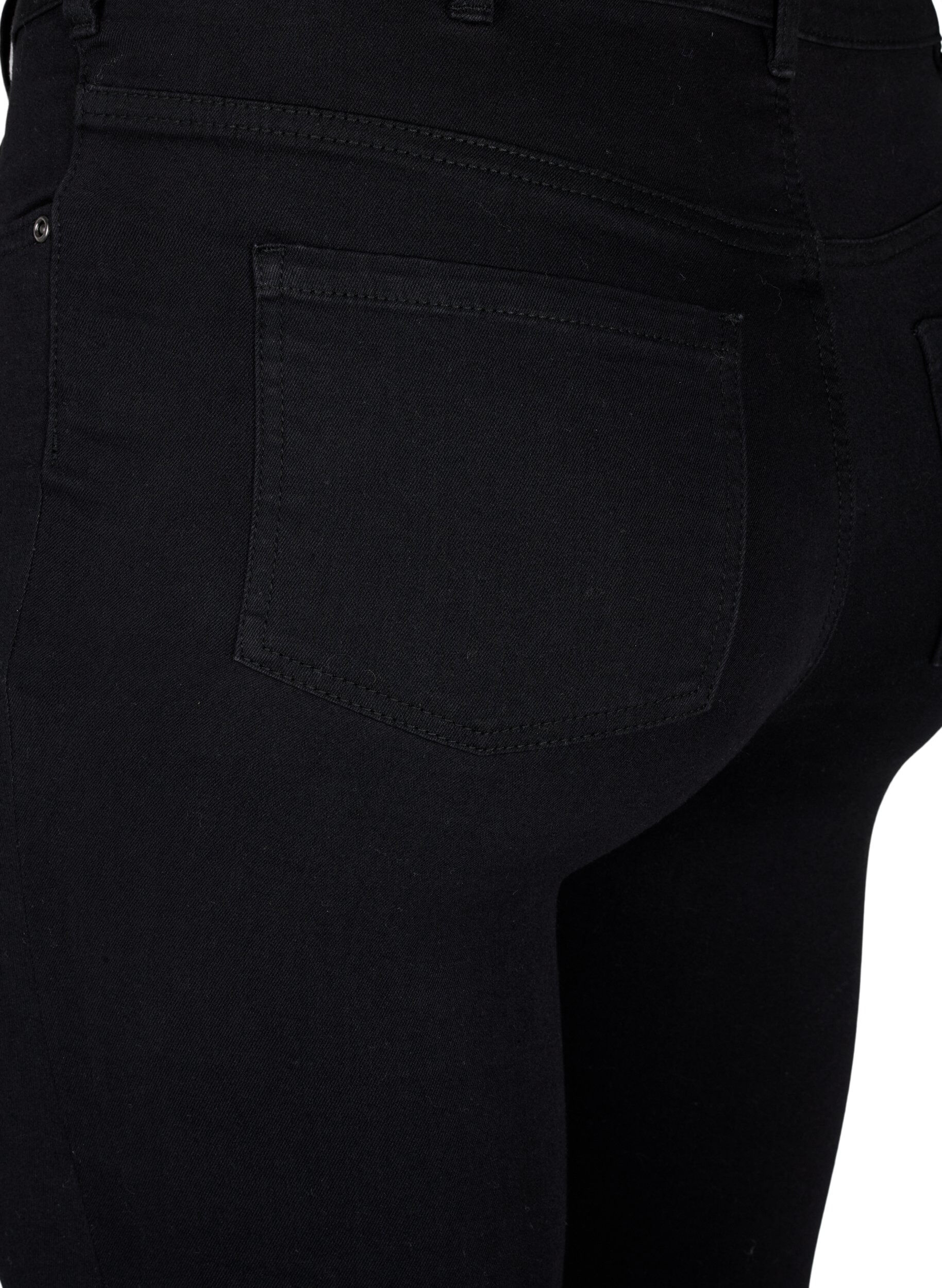 Zizzi Super smalle jeans met hoge taille, Black, Packshot image number 3