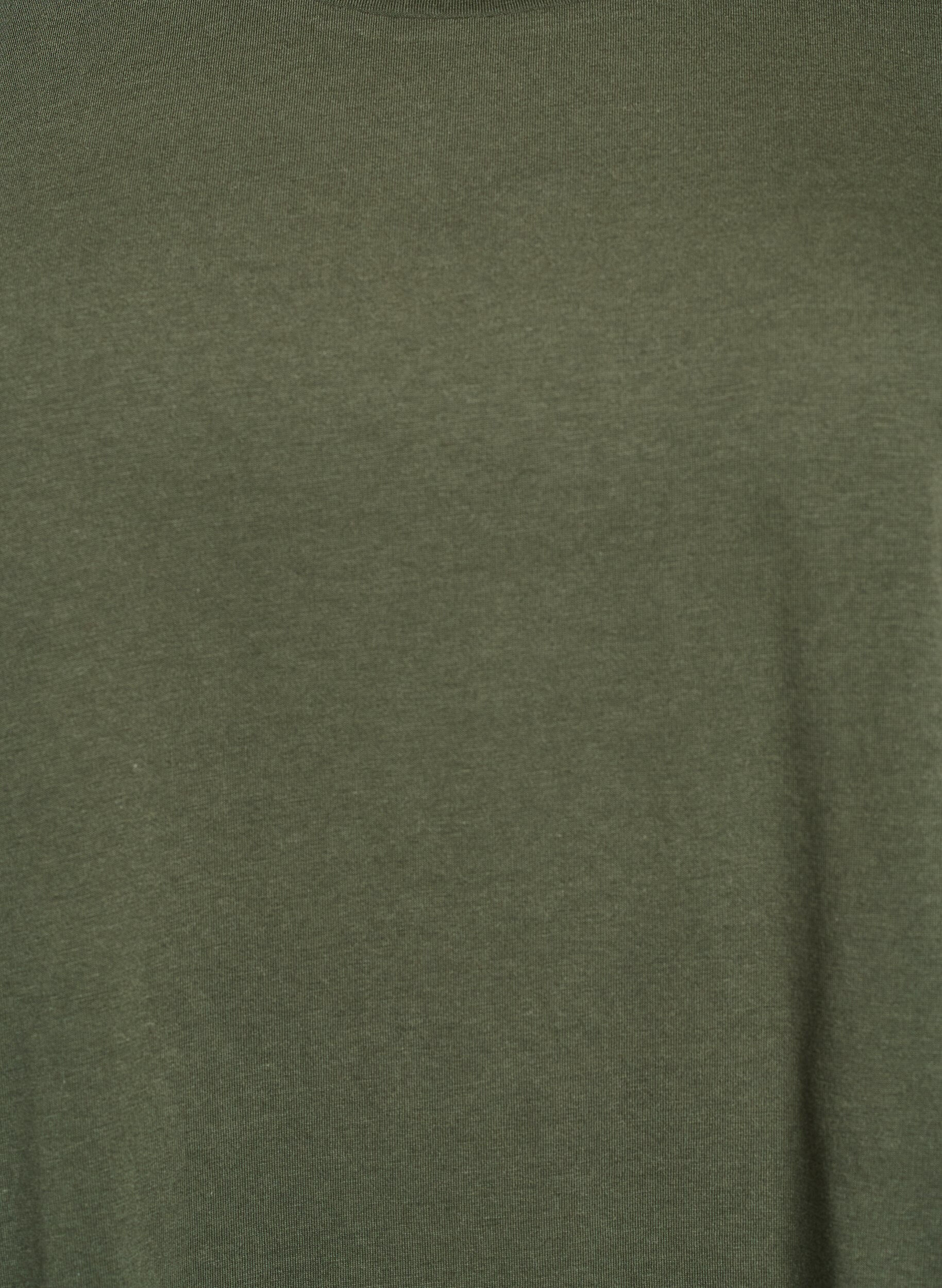 ZizziT-shirt met korte mouwen van katoenmix, Groen, Packshot image number 2