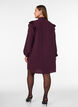 Kort jurkje met ruches en glitter, Rood, Model image number 2