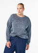 Sweatshirt met geborduurd Milaan-motief, Grijs, Model image number 0