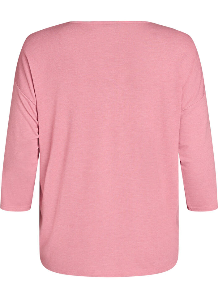 Jersey blouse met 3/4 mouwen, Rood, Packshot image number 1