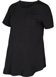 Zwangerschaps t-shirt in katoen met korte mouwen , Black