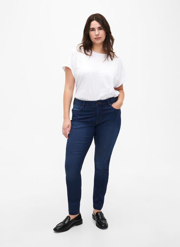 Viona jeans met normale taille, Blue Denim, Model image number 0