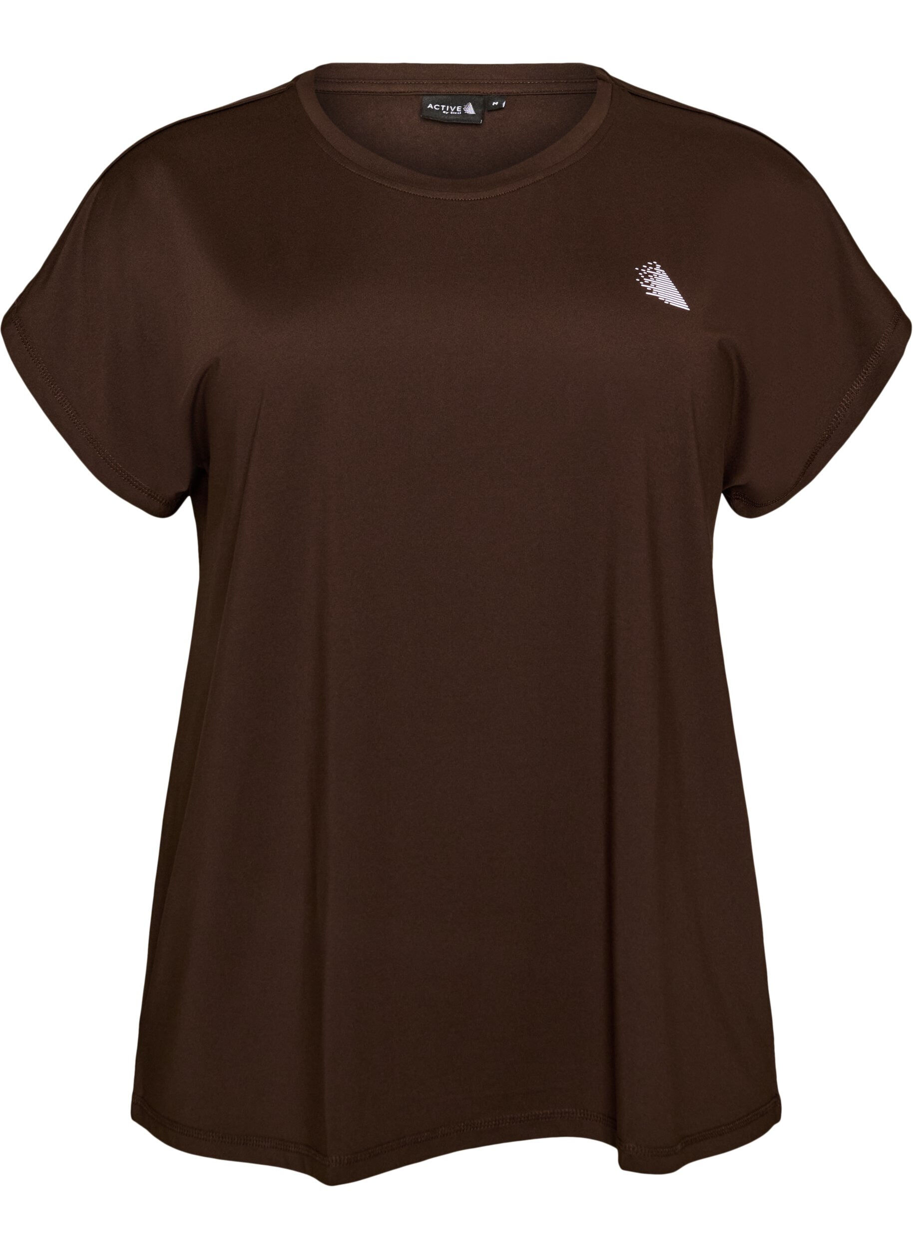 ZizziEffen gekleurd trainingsshirt, Bruin, Packshot image number 0