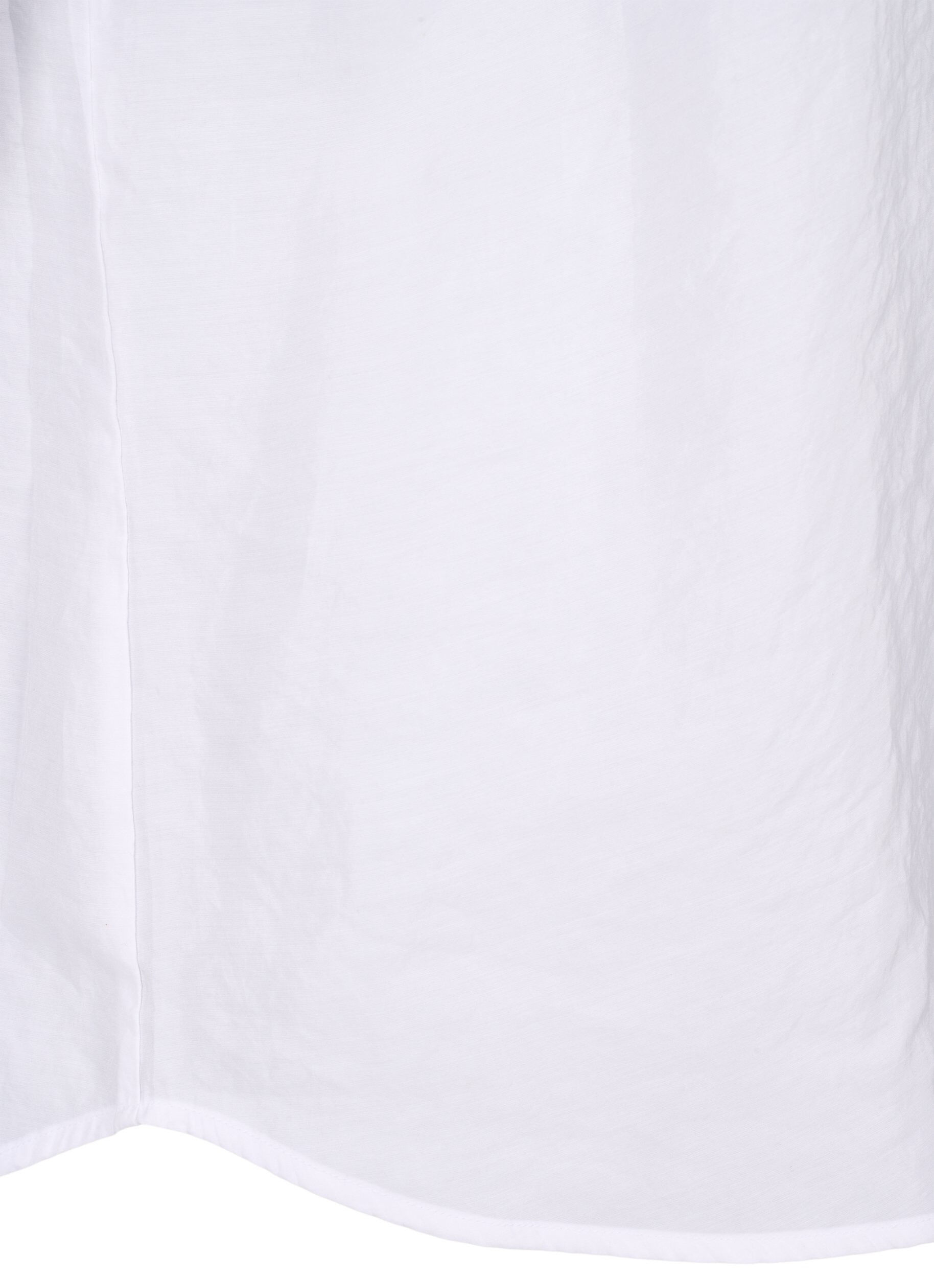 Zizzi Blouse van Tencel&trade; Modal met geborduurde details, Bright White, Packshot image number 4