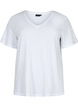 Basic t-shirt met korte mouwen en v-hals, Wit, Packshot image number 0