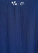 Blouse in katoen mousseline met broderie anglaise en 1/2 mouwen, Blauw, Packshot image number 2