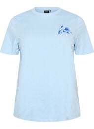 Katoenen T-shirt met print, Blauw