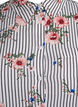 Shirt met bloemenprint en smalle strepen, Zwart, Packshot image number 2