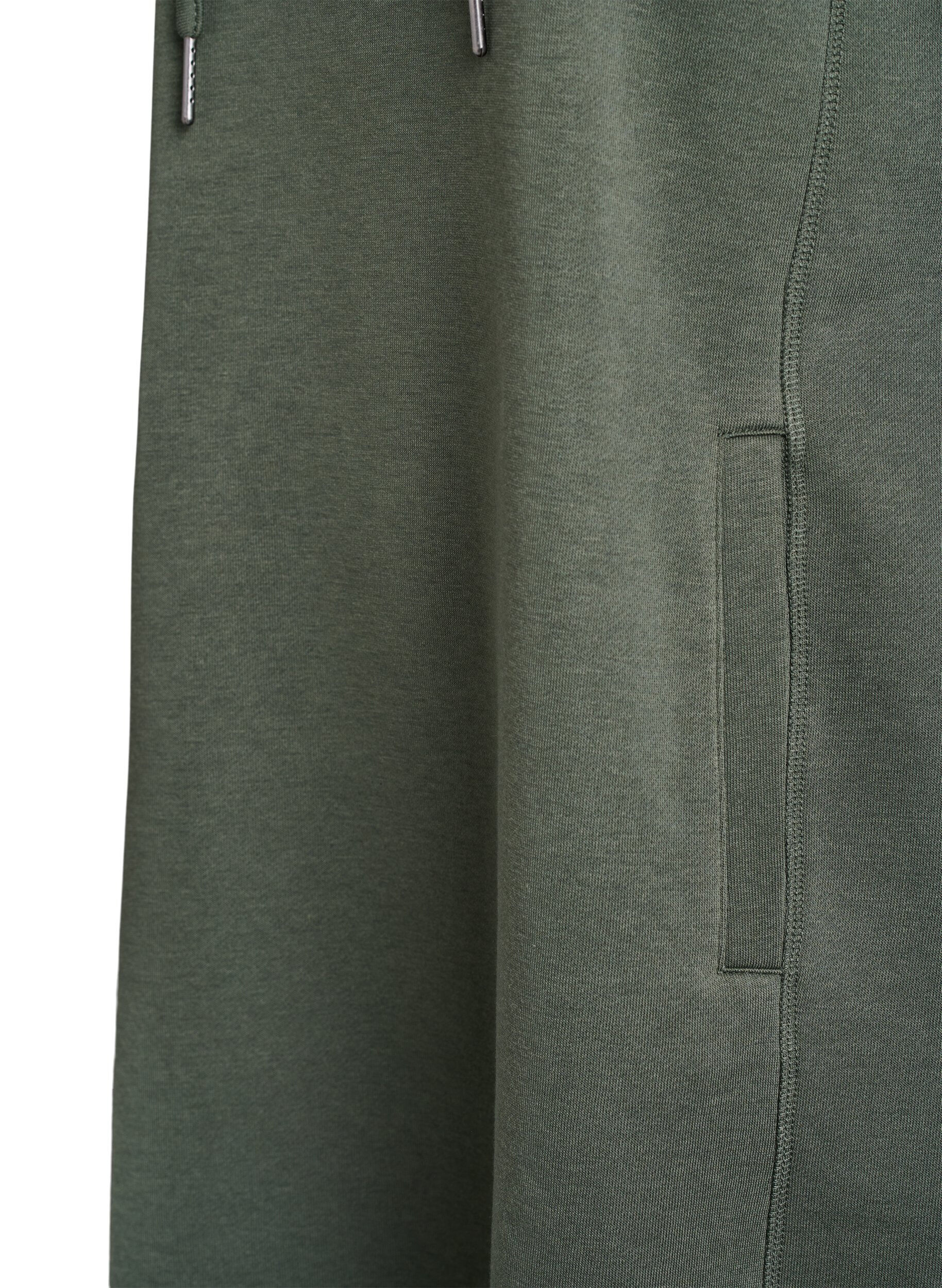 Zizzi FLASH - Kort sweatshirt jurk met hoge kraag en zakken, Groen, Packshot image number 3