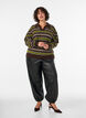 Ballonbroek in imitatieleer, Zwart, Model image number 0