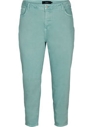 Mom fit jeans in katoen, Chinois Green