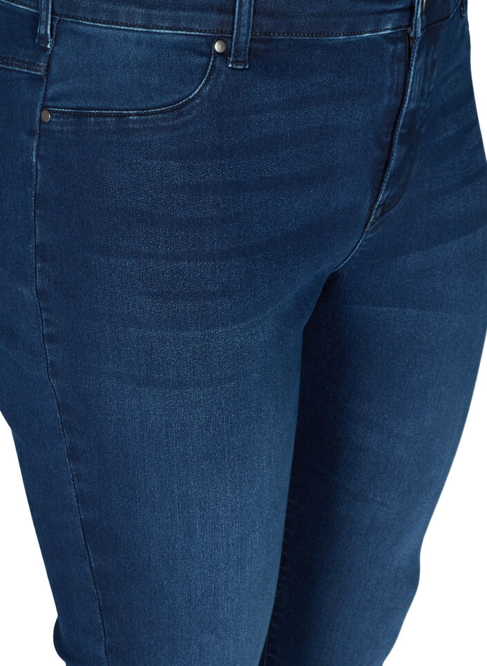Jeggings in katoenmix, Dark blue denim, Packshot image number 2
