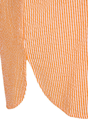 Gestreept katoenen overhemd met 3/4 mouwen, Exuberance Stripe, Packshot image number 3