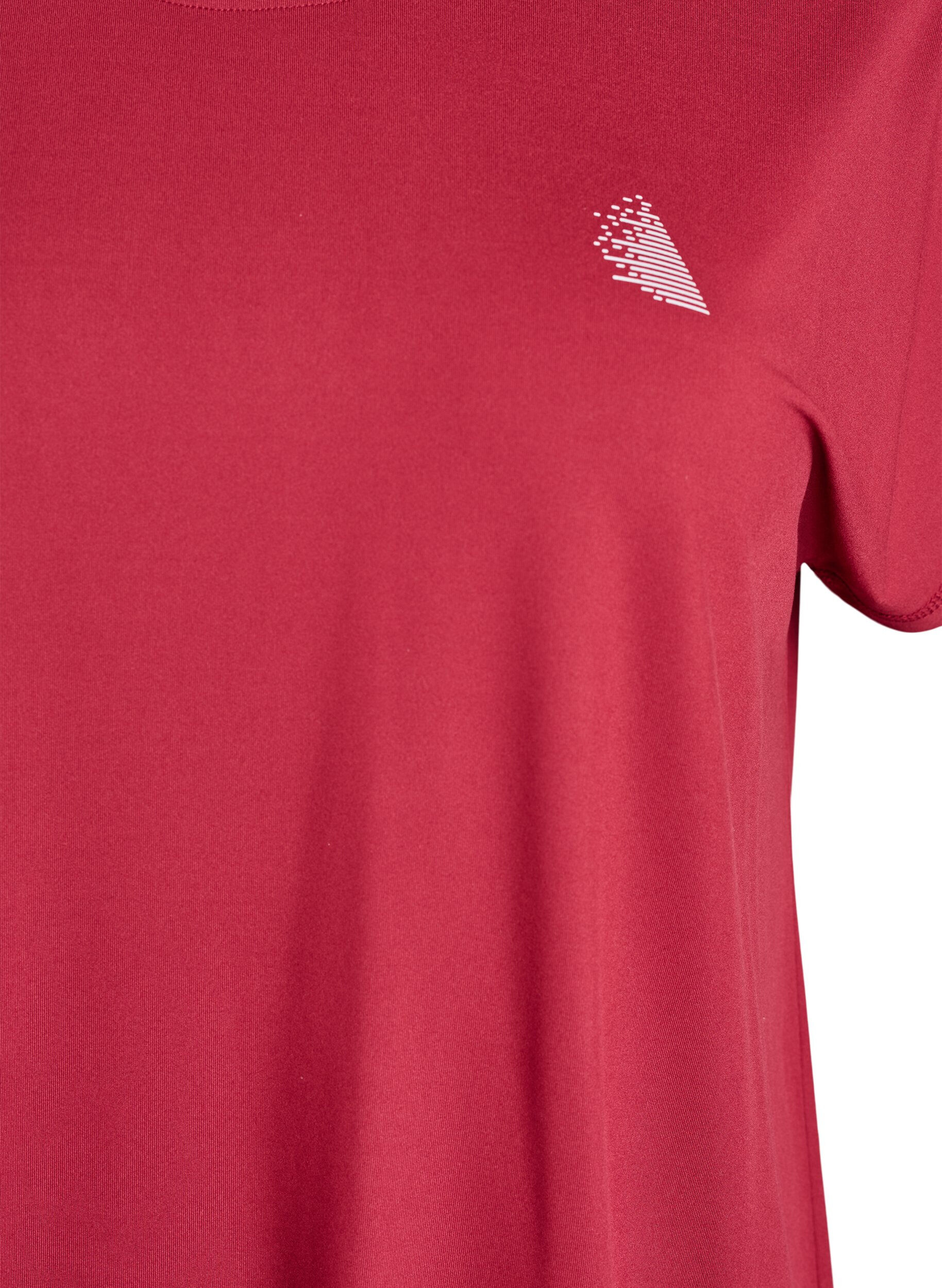 Zizzi Effen gekleurd trainingsshirt, Rood, Packshot image number 2