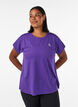 Effen gekleurd trainingsshirt, Paars, Model image number 0