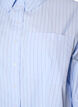 Gestreept shirt met wijde manchetten, Blauw, Packshot image number 2