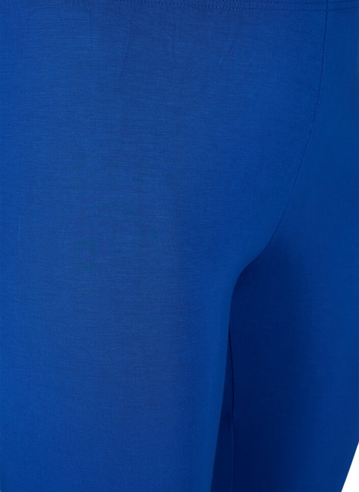 Basic 3/4 legging in viscose, Blauw, Packshot image number 2