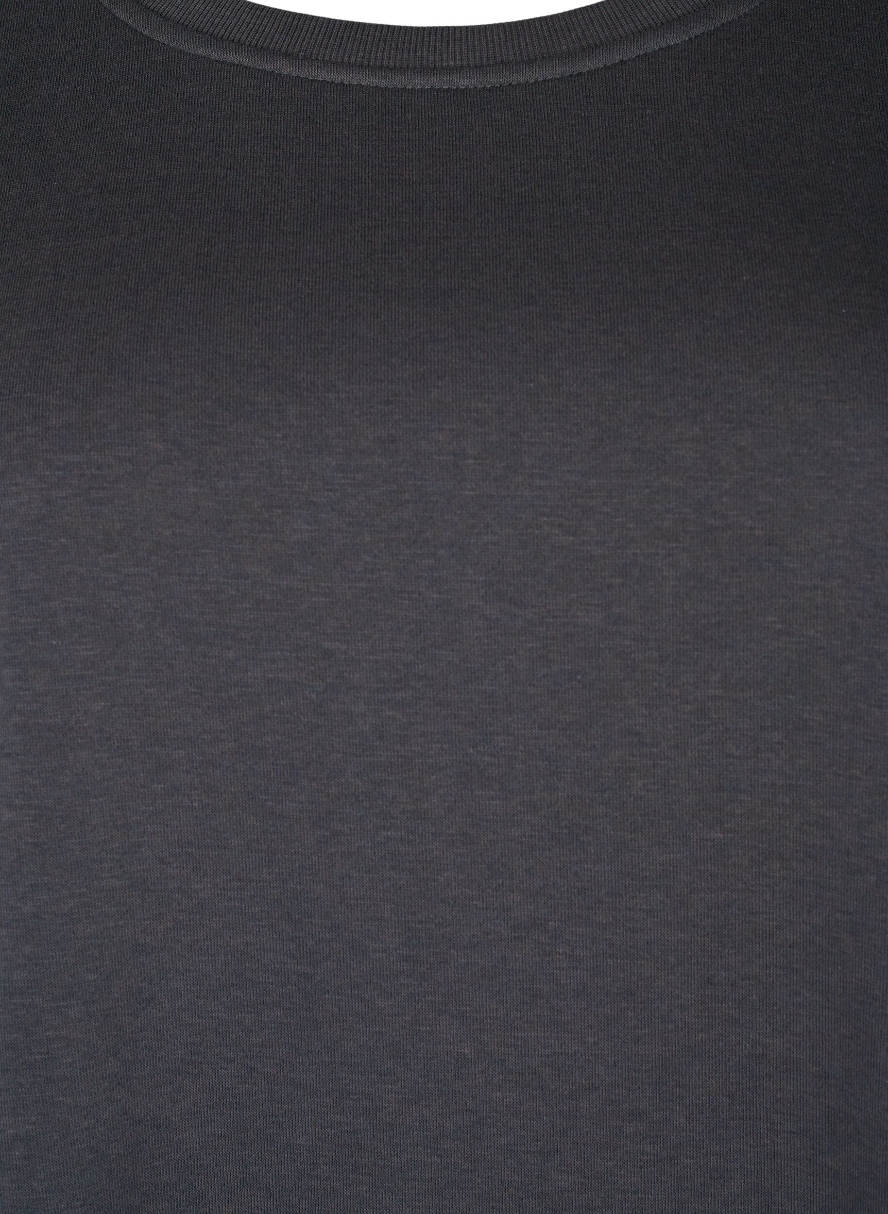 Zizzi Sweater-jurk met geborduurde details, Dark Grey, Packshot image number 2