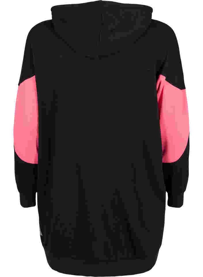 Sweaterjurk met colorblock en zakken, Black, Packshot image number 1