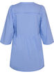 Katoenen tuniek met V-hals en crochet detail, Blauw, Packshot image number 1