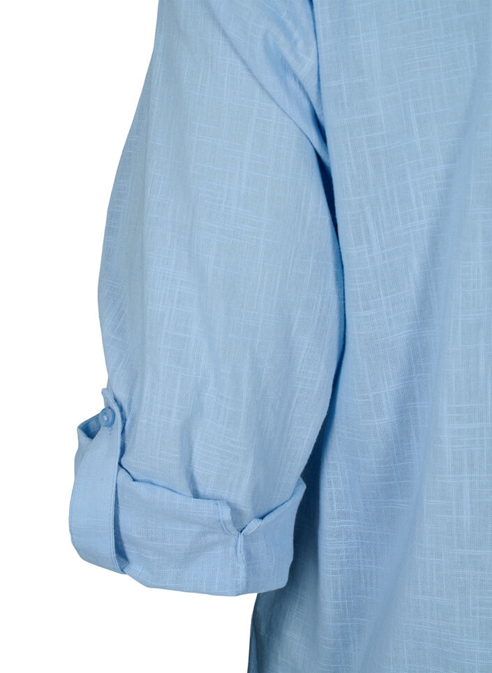 Blouse van katoen met v-hals, Serenity, Packshot image number 3