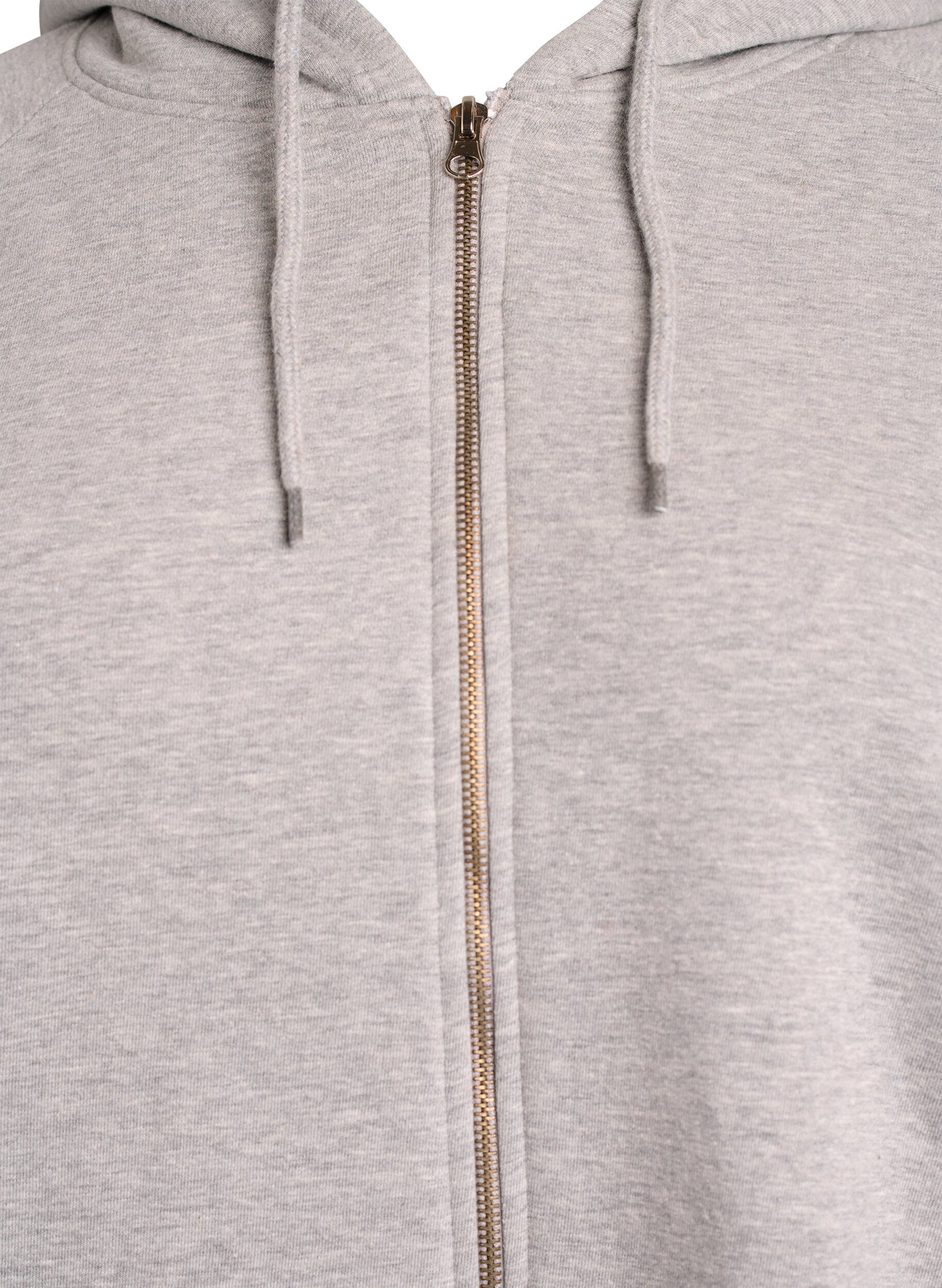 Zizzi Hoodie met rits, Grijs, Packshot image number 2