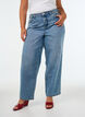 Kiana straight-fit jeans met hoge taille, Blauw, Model image number 2
