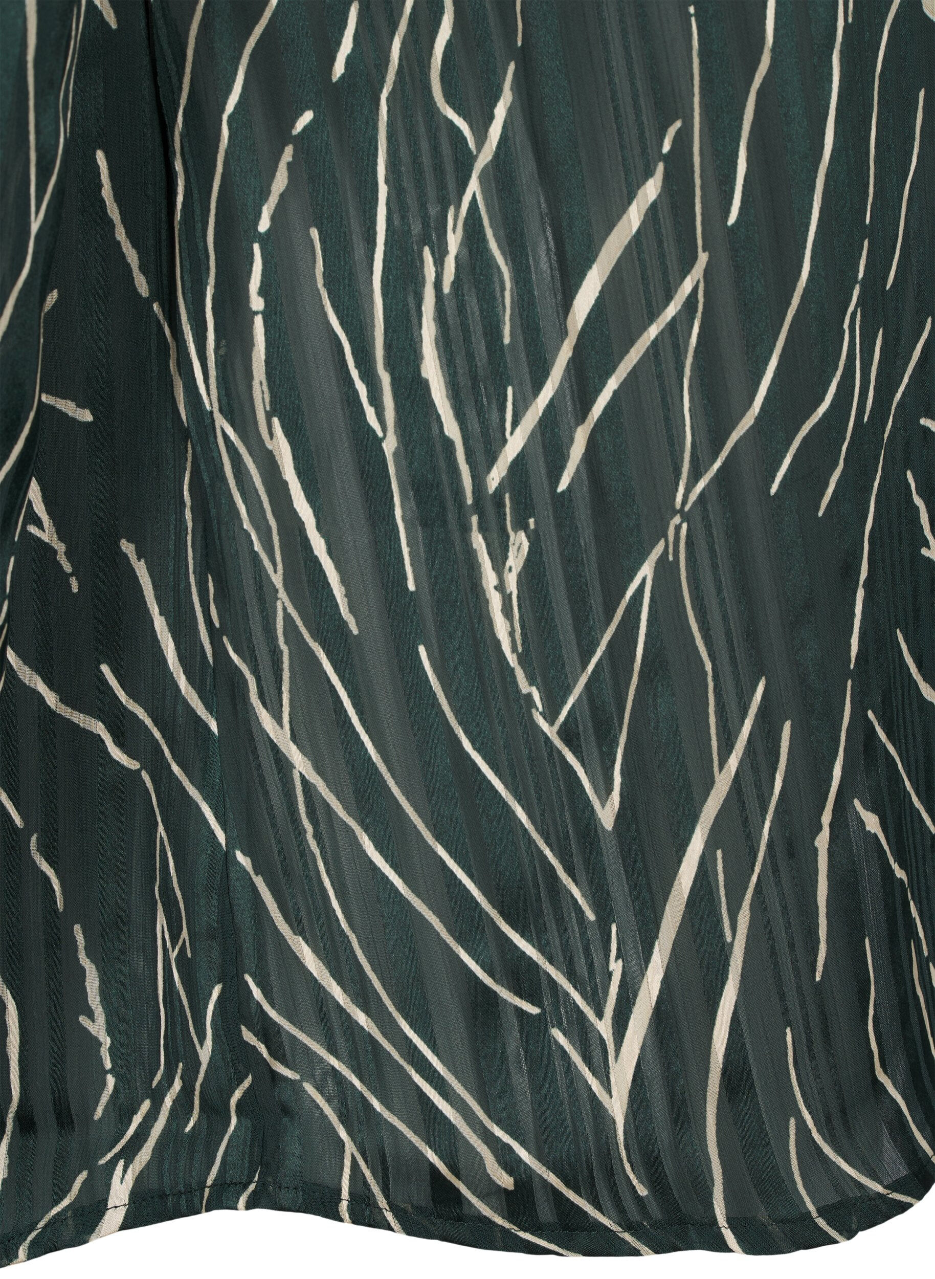 Zizzi Overhemd met lange mouwen en knopen, Groen, Packshot image number 3