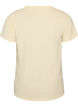 Katoenen T-shirt met V-hals en print aan de voorkant, Beige, Packshot image number 1