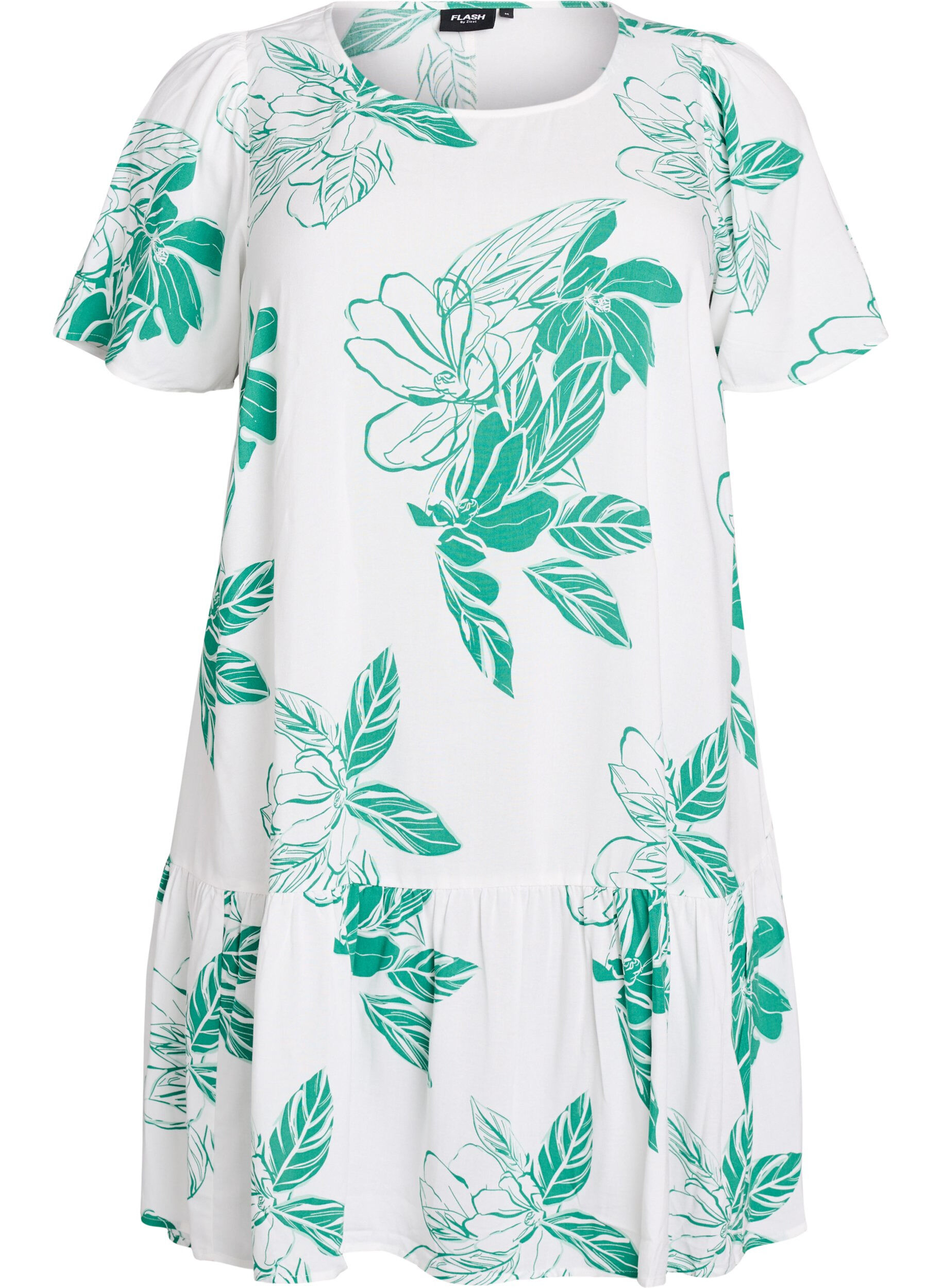 FLASH - Jurk van viscose met coupenaad