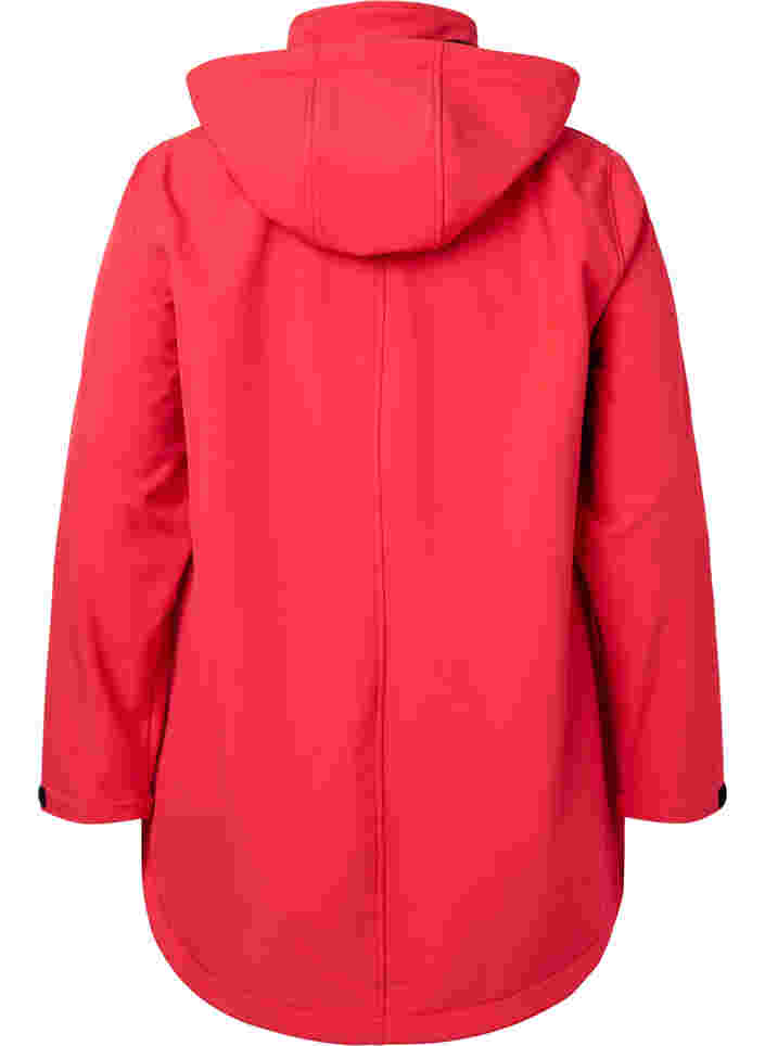 Softshell jas met afneembare capuchon, Poppy Red, Packshot image number 1