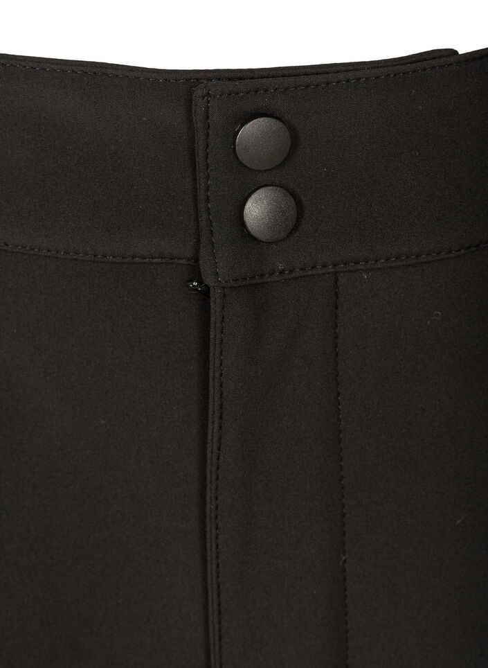 Softshell broek met verstelbaar velcro, Zwart, Packshot image number 2