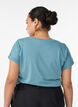 T-shirt met korte mouwen van katoenmix, Blauw, Model image number 2