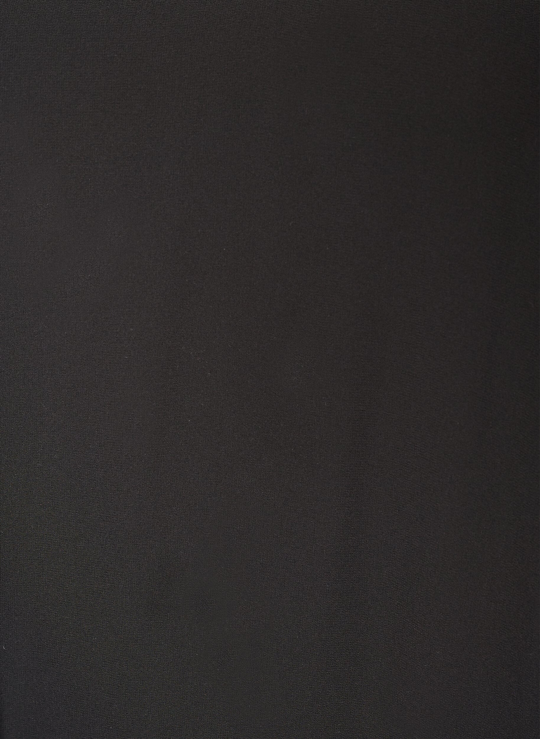 ZizziKorte chiffon jurk met V-hals, Zwart, Packshot image number 2