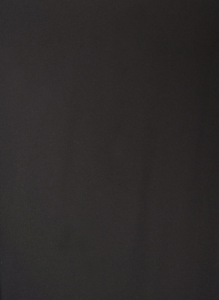 Korte chiffon jurk met V-hals, Zwart, Packshot image number 2