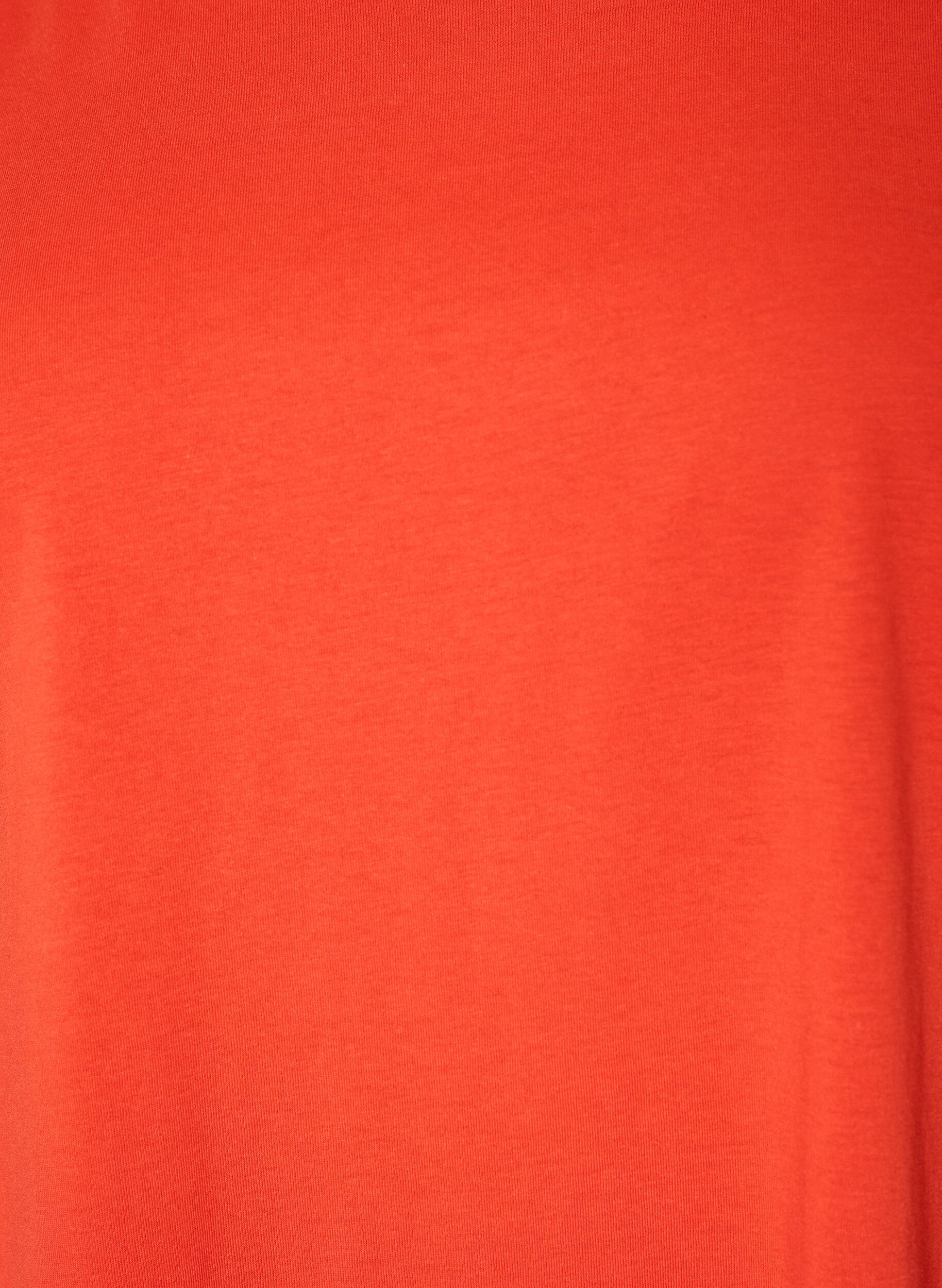 ZizziT-shirt met korte mouwen van katoenmix, Oranje, Packshot image number 2